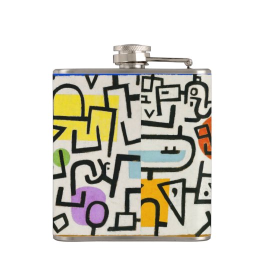 Paul Klee Rich Harbour Abstrakter Expressionismus Flachmann (Rückseite)