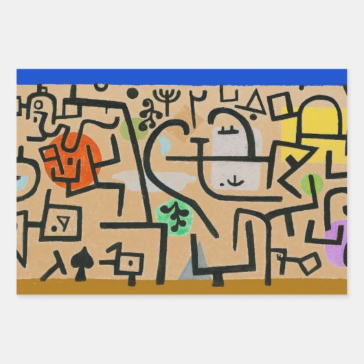 Paul Klee Rich Harbour Abstrakter Expressionismus Geschenkpapier Set (Vorderseite 3)