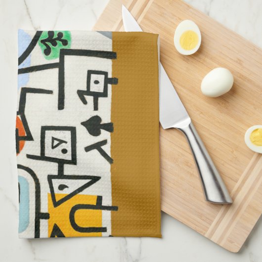 Paul Klee Rich Harbour Abstrakter Expressionismus Geschirrtuch (Viertel Falte)