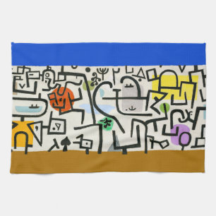 Paul Klee Rich Harbour Abstrakter Expressionismus Geschirrtuch