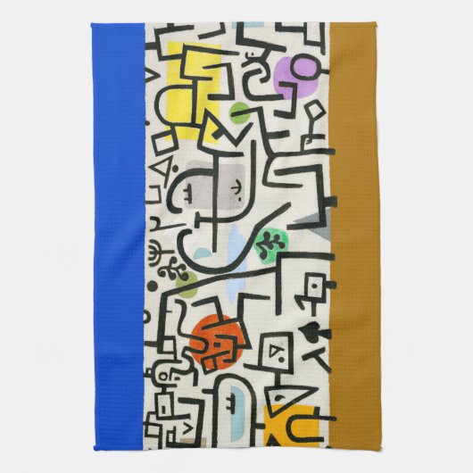 Paul Klee Rich Harbour Abstrakter Expressionismus Geschirrtuch (Vertikal)