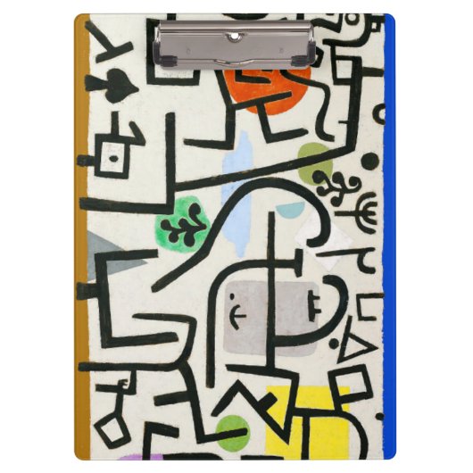 Paul Klee Rich Harbour Abstrakter Expressionismus Klemmbrett (Vorderseite)