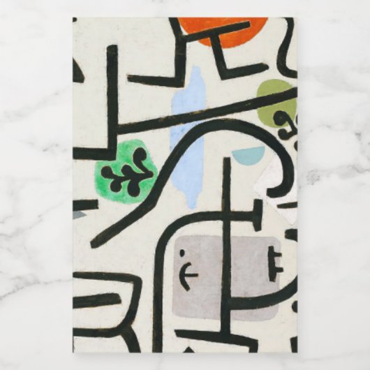 Paul Klee Rich Harbour Abstrakter Expressionismus Lebensmitteletikett (Einzelnes Label)