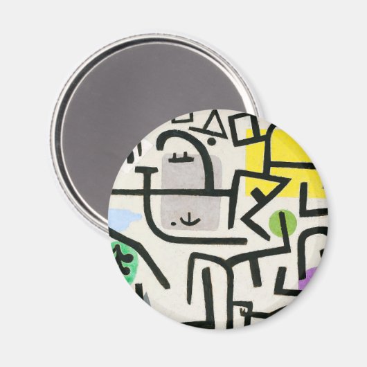 Paul Klee Rich Harbour Abstrakter Expressionismus Magnet (Vorderseite/Rückseite)