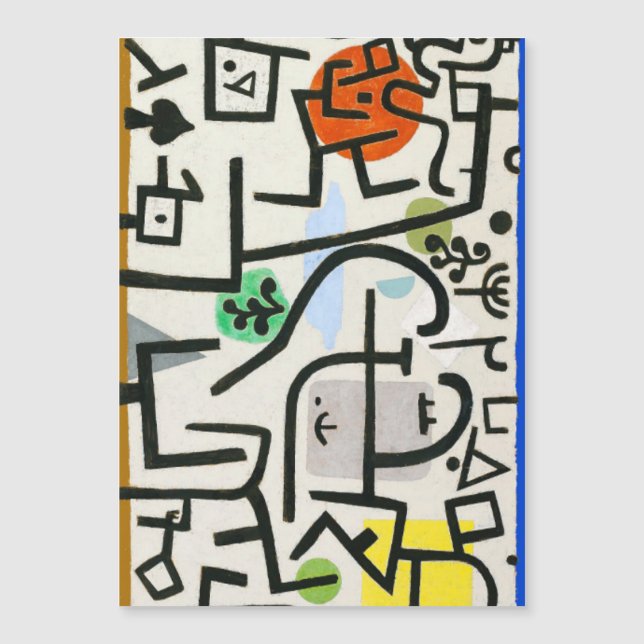 Paul Klee Rich Harbour Abstrakter Expressionismus Magnetkarte (Vorderseite)