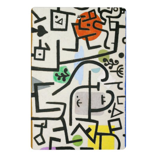 Paul Klee Rich Harbour Abstrakter Expressionismus Mini Klemmbrett (Rückseite)