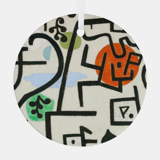 Paul Klee Rich Harbour Abstrakter Expressionismus Ornament Aus Glas (Rückseite)