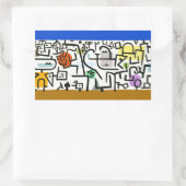 Paul Klee Rich Harbour Abstrakter Expressionismus Rechteckiger Aufkleber (Tasche)