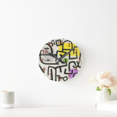 Paul Klee Rich Harbour Abstrakter Expressionismus Runde Wanduhr (Zuhause)