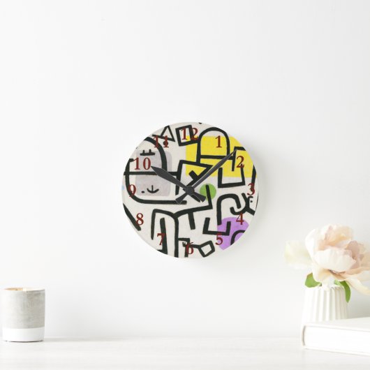 Paul Klee Rich Harbour Abstrakter Expressionismus Runde Wanduhr (Zuhause)