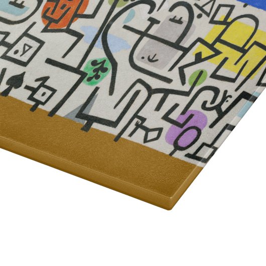 Paul Klee Rich Harbour Abstrakter Expressionismus Schneidebrett (Ecke)