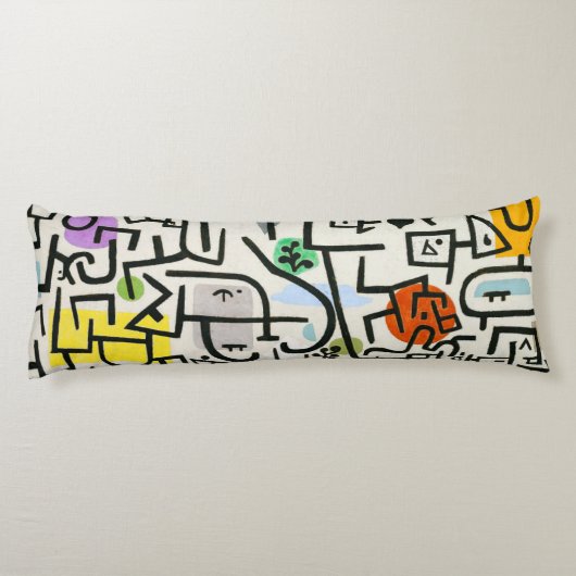 Paul Klee Rich Harbour Abstrakter Expressionismus Seitenschläferkissen (Rückseite)