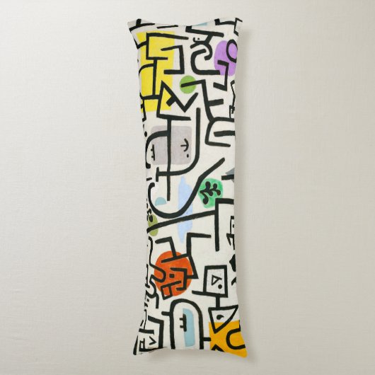 Paul Klee Rich Harbour Abstrakter Expressionismus Seitenschläferkissen (Vorderseite Vertikal)