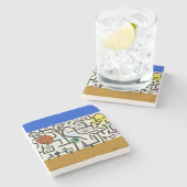 Paul Klee Rich Harbour Abstrakter Expressionismus Steinuntersetzer (Seitenansicht)