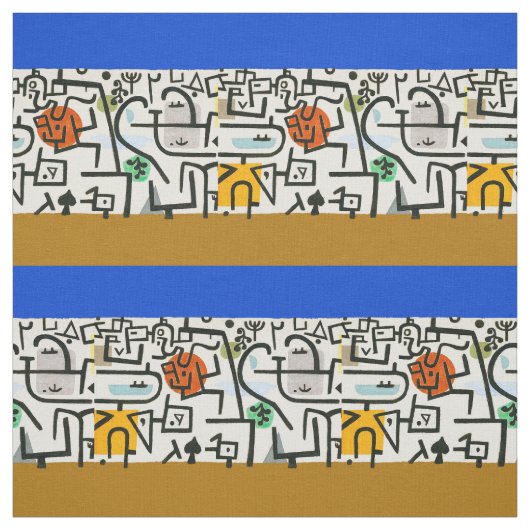 Paul Klee Rich Harbour Abstrakter Expressionismus Stoff (Muster)