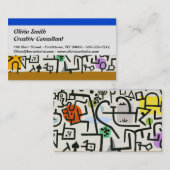 Paul Klee Rich Harbour Abstrakter Expressionismus Visitenkarte (Vorne/Hinten)