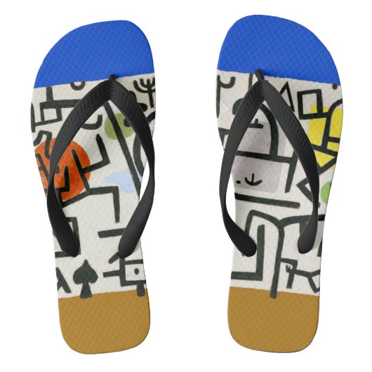 Paul Klee Rich Port Harbour Abstrakt Travel Badesandalen (Fußbett)