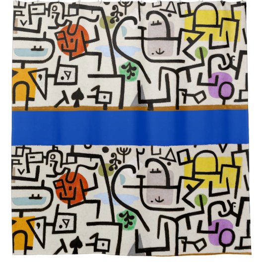 Paul Klee "Rich Port" Modernes Abstrakt Duschvorhang (Vorderseite)