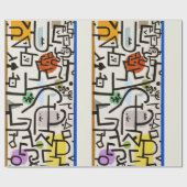 Paul Klee "Rich Port" Modernes Abstrakt Geschenkpapier (Flach)