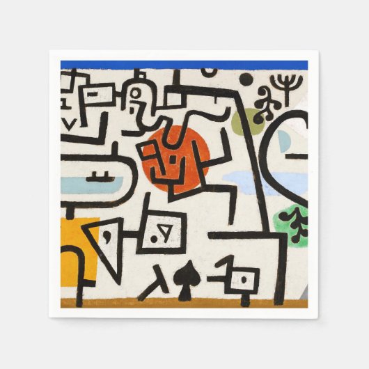 Paul Klee "Rich Port" Modernes Abstrakt Serviette (Vorderseite)