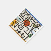 Paul Klee "Rich Port" Modernes Abstrakt Serviette (Ecke)