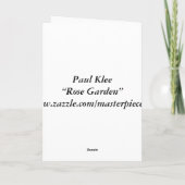 Paul Klee - Rose Garden Karte (Rückseite)