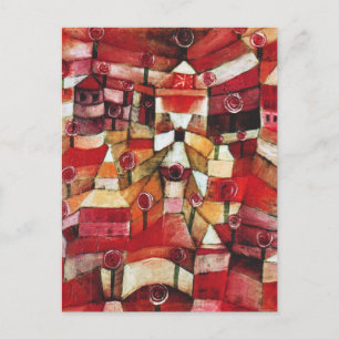 Paul Klee Rose Garden Postcard Postkarte