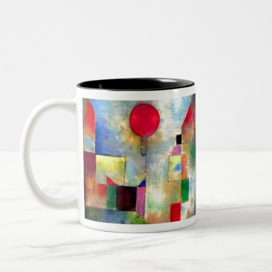 Paul Klee-Rot-Ballon Zweifarbige Tasse (Links)