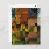 Paul Klee: Rot und Weiß Postkarte (Vorne/Hinten)