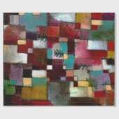 Paul Klee-rote grüne und Violett-Gelbe Rhythmen Geschenkpapier (Flach)