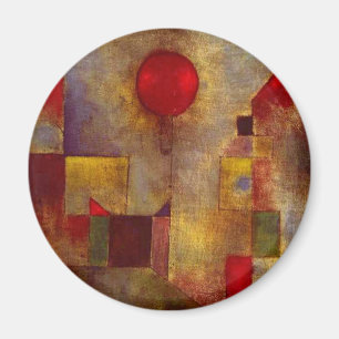 Paul Klee roter Ballon abstrakte bunte Kunst Magnet