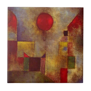 Paul Klee Roter Ballon Abstrakte Farbige Kunst  Fliese