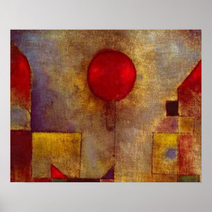 Paul Klee Roter Ballon Abstrakte Farbige Kunst  Poster
