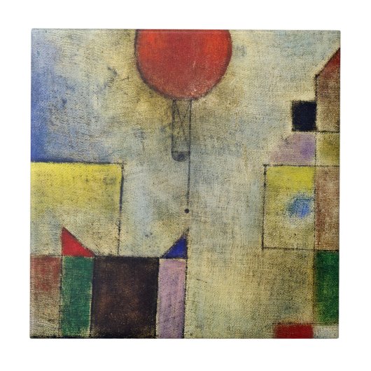 Paul Klee - Roter Ballon Fliese (Vorderseite)