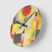 Paul Klee Roter Ballon Runde Wanduhr (Winkel)