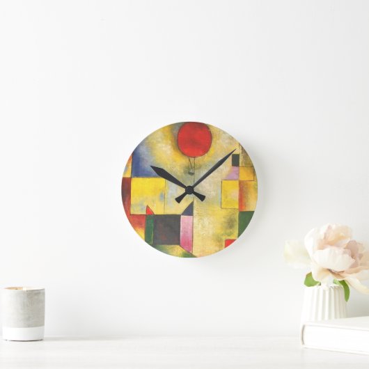 Paul Klee Roter Ballon Runde Wanduhr (Zuhause)