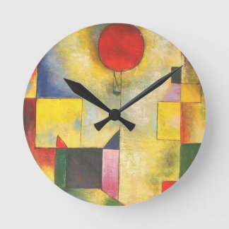 Paul Klee Roter Ballon Runde Wanduhr