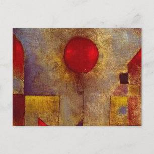 Paul Klee Rotes Ballon Abstrakt Farbige Kunst  Postkarte