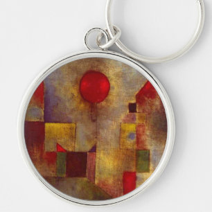 Paul Klee Rotes Ballon Abstrakt Farbige Kunst  Schlüsselanhänger