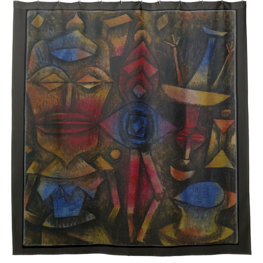 Paul Klee Sammlung von Figurinen Duschvorhang (Vorderseite)
