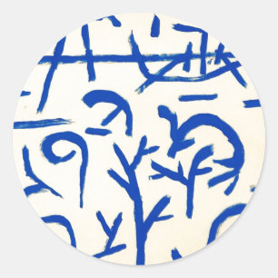 Paul Klee: Schiffe in der Flut Runder Aufkleber