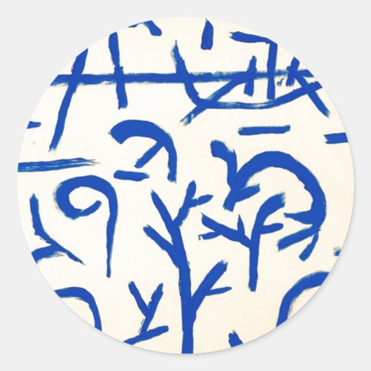 Paul Klee: Schiffe in der Flut Runder Aufkleber (Vorderseite)