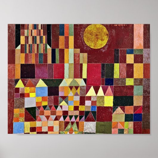 Paul Klee - Schloss und Sonne Poster (Vorne)