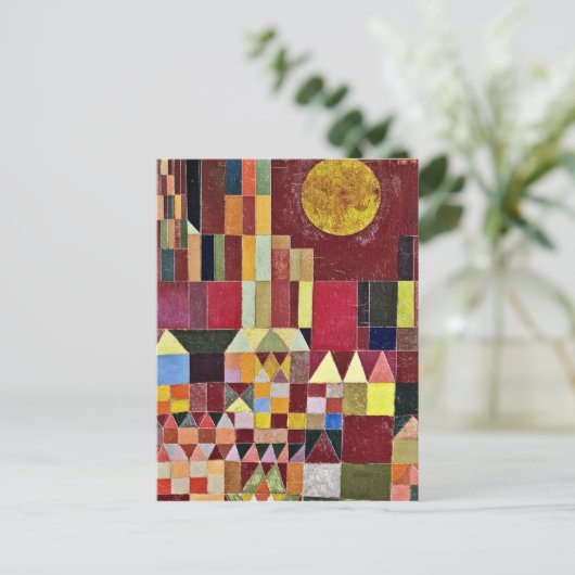 Paul Klee - Schloss und Sonne Postkarte (Stehend Vorderseite)
