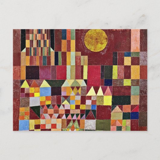 Paul Klee - Schloss und Sonne Postkarte (Vorderseite)