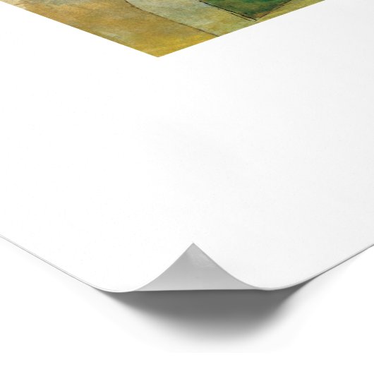 Paul Klee, Schwarze Kolumnen in einer Landschaft - Poster (Ecke)