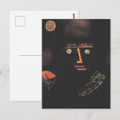 Paul Klee, Schwarzer Ritter, Postkarte (Vorne/Hinten)