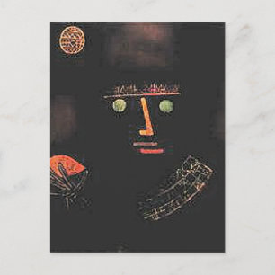 Paul Klee, Schwarzer Ritter, Postkarte