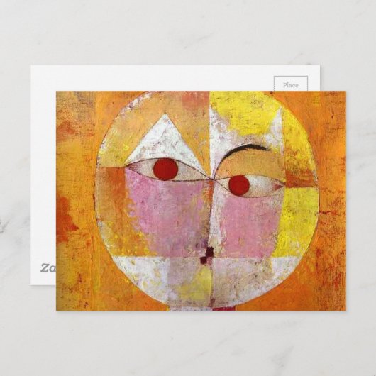 Paul Klee Senecio Painting Postkarte (Vorne/Hinten)