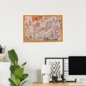 Paul Klee, Spärliches Laubwerk, Poster (Heimbüro)